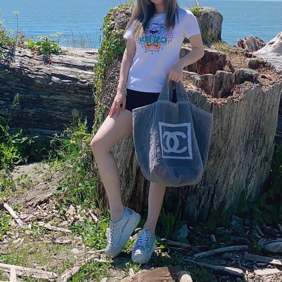 CHANEL Vintage cotton beach Tote - Picture 4 of 13